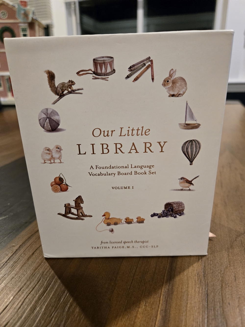 Our Little Library Board Book Set - Cream Cover with Brown Accents